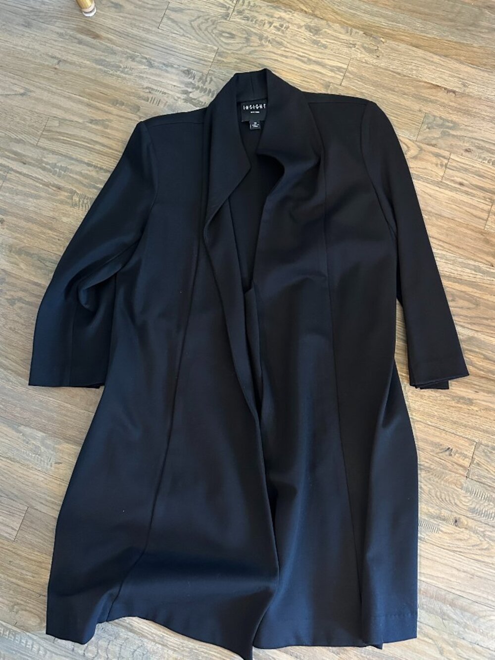 Insight New York black mid-length jacket size 10 NWOT